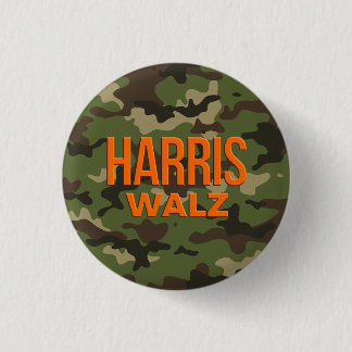 Camouflage Harris Walz 2024 Button