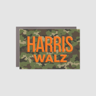 Camouflage Harris Walz 2024 Car Magnet
