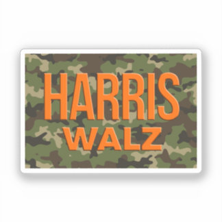 Camouflage Harris Walz 2024 Sticker