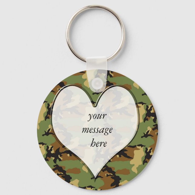 Camouflage Heart Keychain (Front)