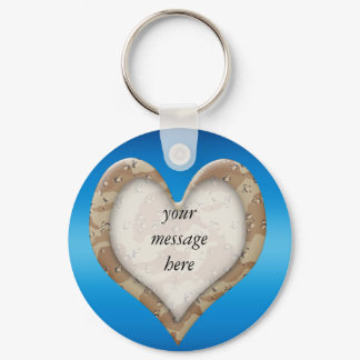 Camouflage Heart Keychain