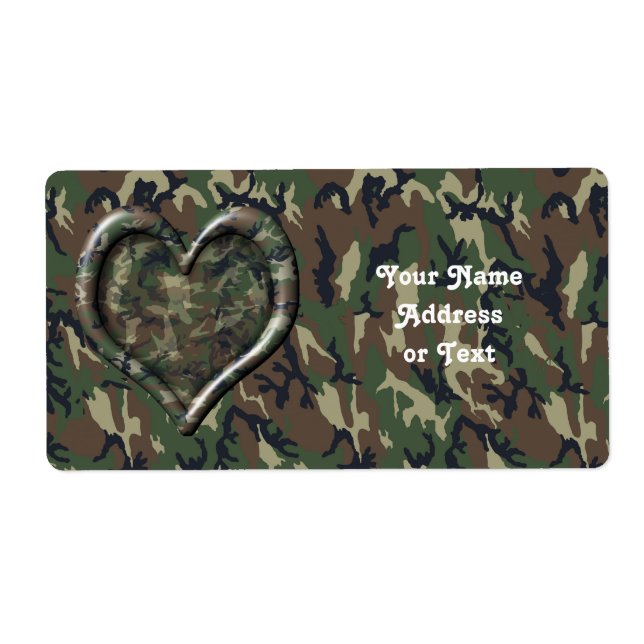 Camouflage Heart Label (Front)