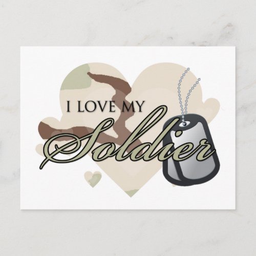 Camouflage Heart Postcard