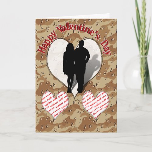 ♥ Camouflage Heart ♥ Valentine's Day Holiday Card