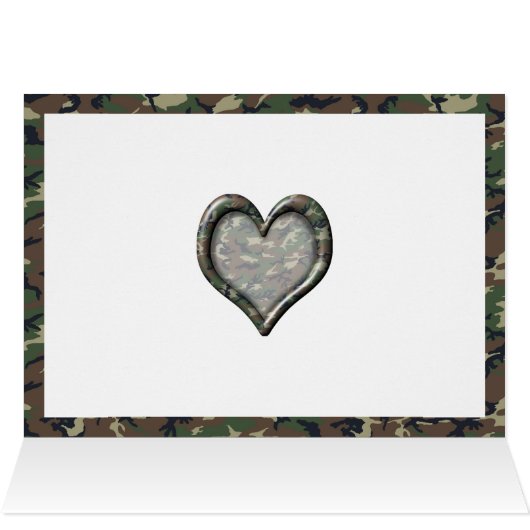 Camouflage Heart - Woodland (Inside Horizontal (Top))