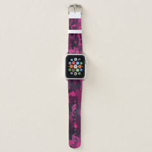 Camouflage hexagonal, military texture background apple watch band