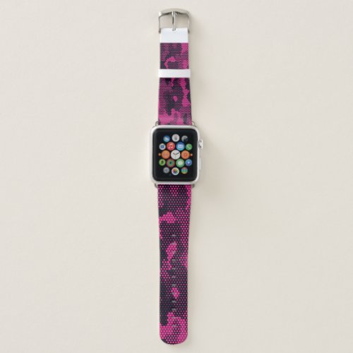 Camouflage hexagonal military texture background apple watch band