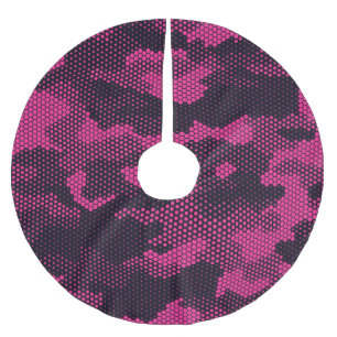 Camouflage hexagonal, military texture background brushed polyester tree skirt