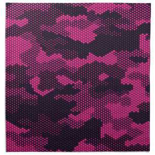 Camouflage hexagonal, military texture background cloth napkin