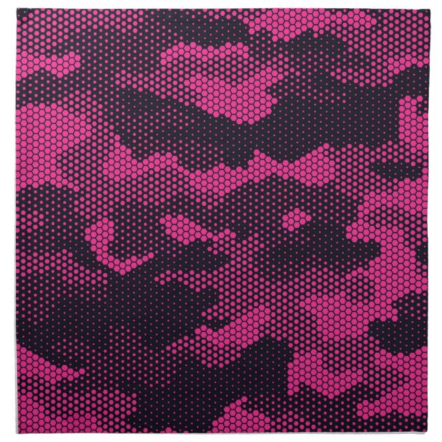Camouflage hexagonal, military texture background cloth napkin (Front)