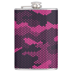 Camouflage hexagonal, military texture background flask