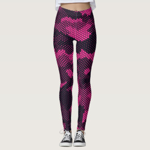 Camouflage hexagonal, military texture background leggings