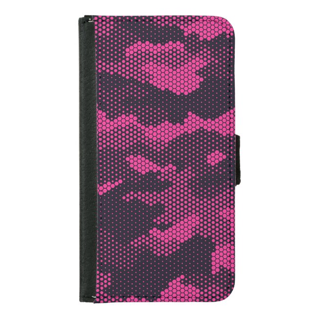 Camouflage hexagonal, military texture background samsung galaxy wallet case (Front)