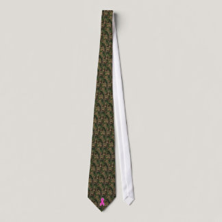Camouflage Hunter for Breast Cancer Awareness Neck Tie