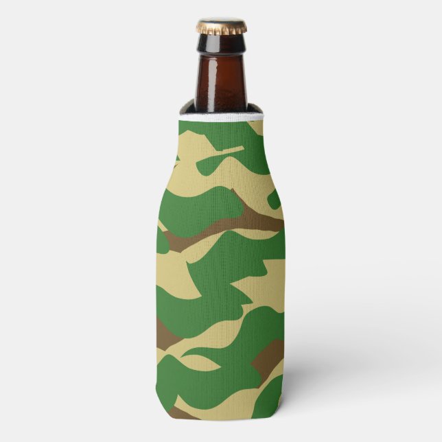 Camouflage Insulated Bottle Cooler/Koosie Bottle Cooler (Bottle Front)