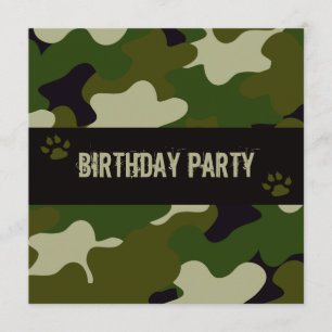 Camouflage Invitation