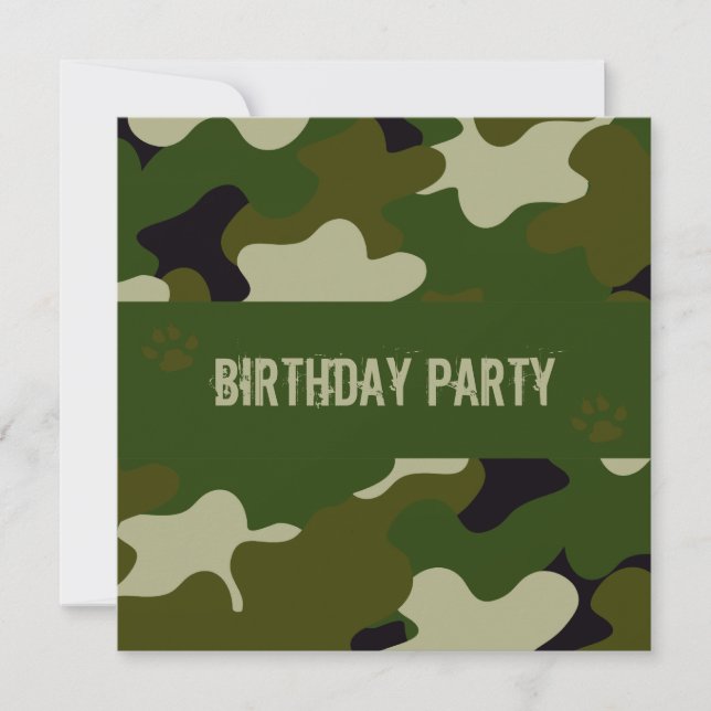 Camouflage Invitation (Front)