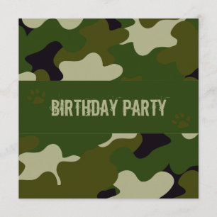 Camouflage Invitation