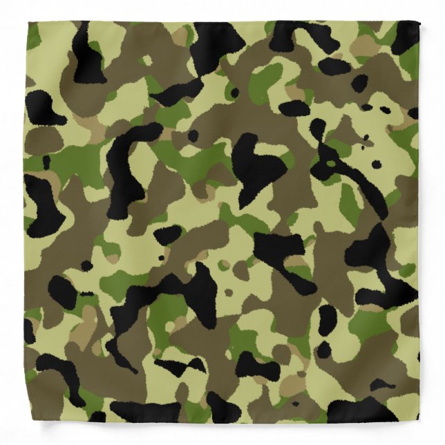 Camouflage Khaki Camo Bandana (Front)