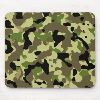 Camouflage Khaki Commando Camo Game Mousepad by DigitalDreambuilder at Zazzle