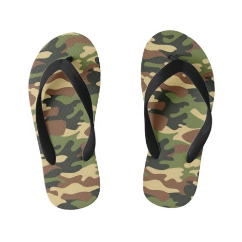 camouflage kids flip flops