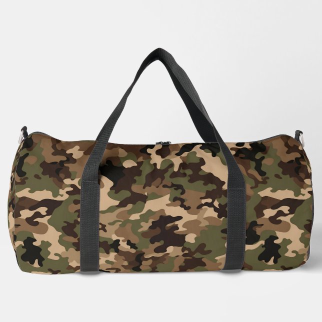 Camouflage Large Duffel Bag (Front)