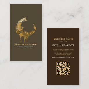 Camouflage Leaf Paint Swirl Design – Custom Business Card