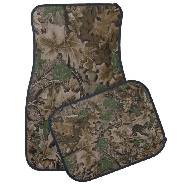 Camouflage Leaves Car Mat (Set)