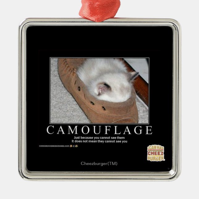 Camouflage Metal Ornament (Front)