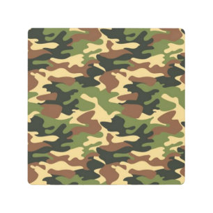 camouflage metal print