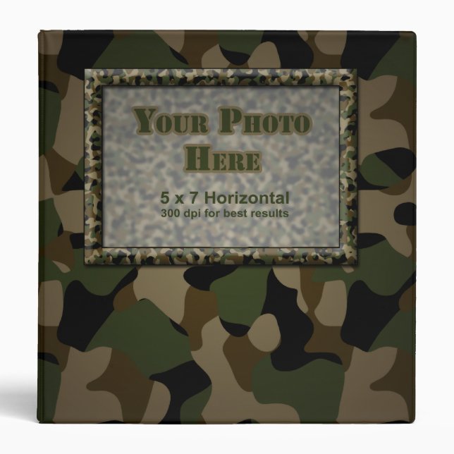 Camouflage Military 1.5 inch Binder (Front)
