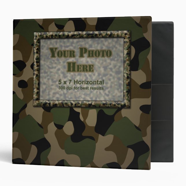 Camouflage Military 2 inch Binder (Front/Inside)
