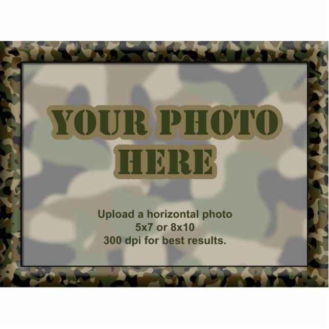 Camouflage Military Photo Frame Cutout (Front)
