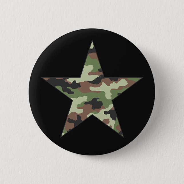 Camouflage Military Star Button (Front)