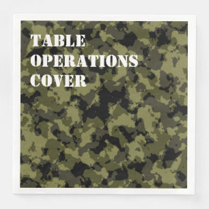 Camouflage military style paper dinner napkins