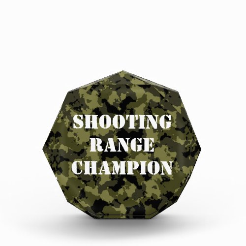 Camouflage military style pattern award