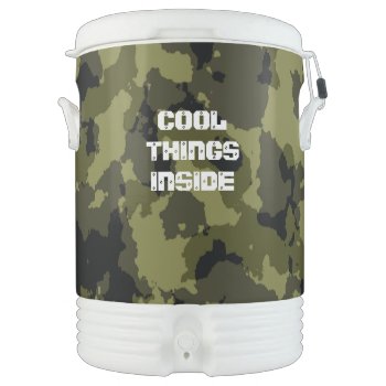 Camouflage Military Style Pattern Beverage Cooler by DigitalSolutions2u at Zazzle