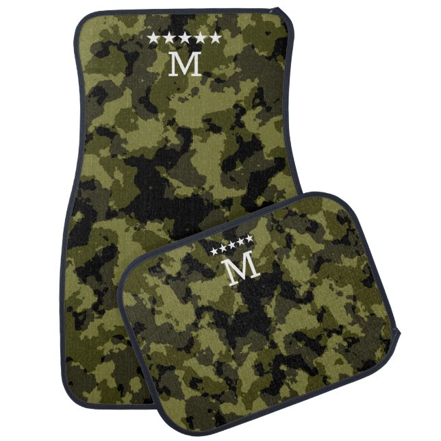 Camouflage Military Style Pattern Car Floor Mat (Set)
