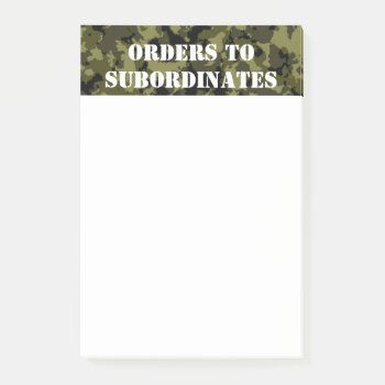 Camouflage Military Style Pattern Post-it Notes by DigitalSolutions2u at Zazzle