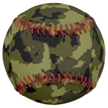 Camouflage Military Style Pattern Softball by DigitalSolutions2u at Zazzle