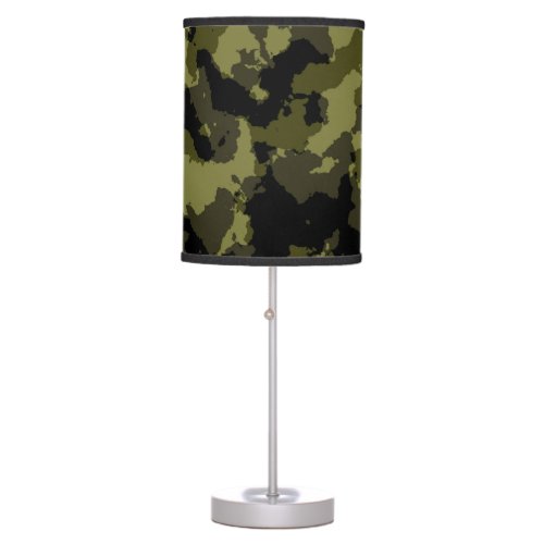 Camouflage military style pattern table lamp