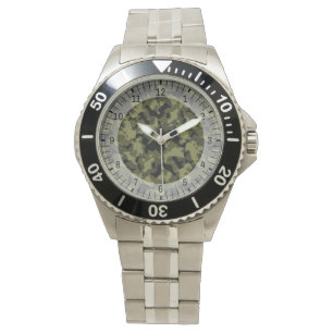 Camouflage military style pattern watch