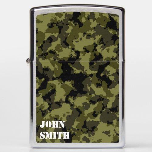 Camouflage military style pattern zippo lighter