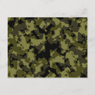 Camouflage military style postcard