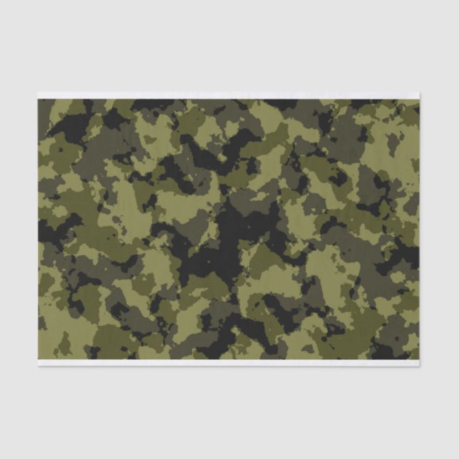 Camouflage military style tissue paper (Front)