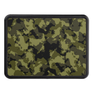 Camouflage military style trailer hitch cover