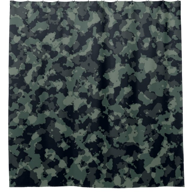 Camouflage military texture shower curtain (Front)