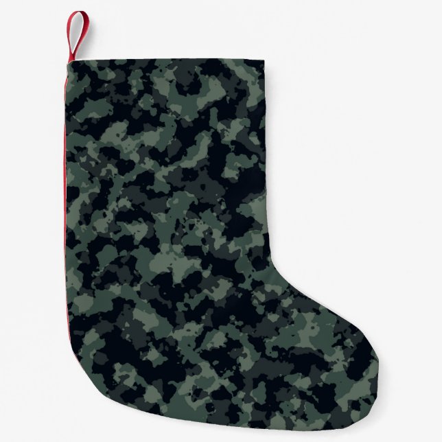 Camouflage military texture small christmas stocking (Front)
