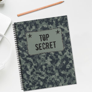 Camouflage Military Top Secret Notebook