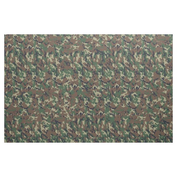 Brown and Green Camo Military Fabric | Zazzle